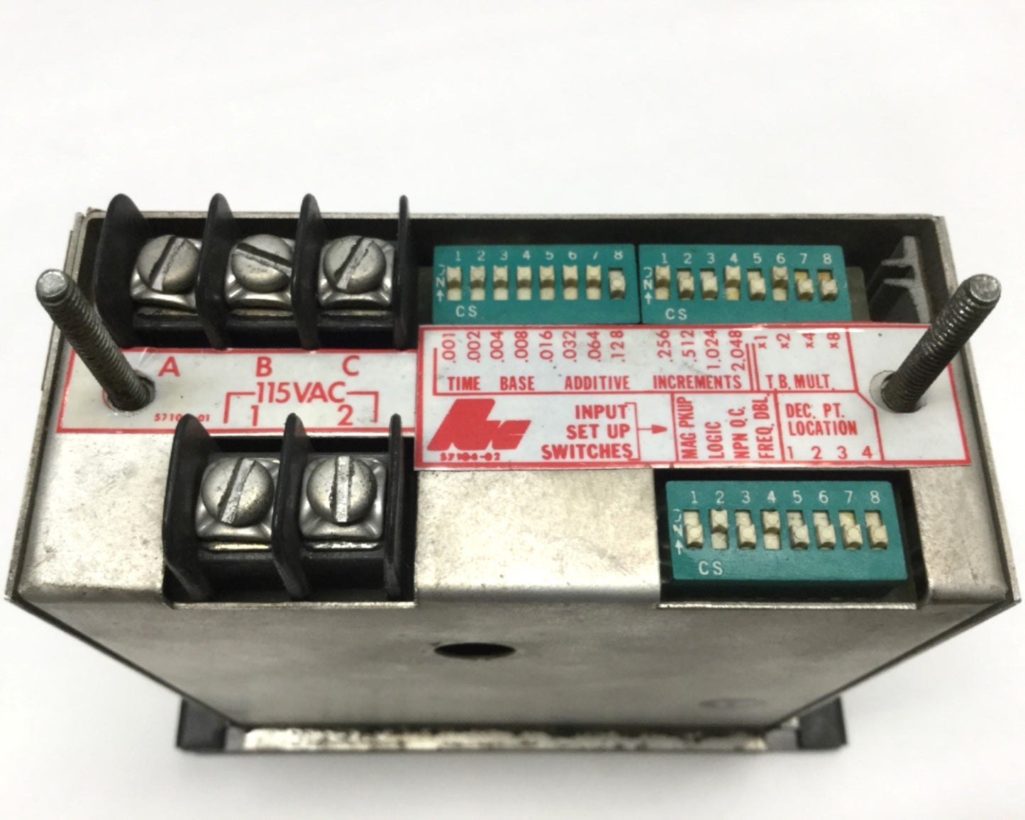 Used Red Lion Ditak II D Digital Tachometer 4-Digit LED Panel Meter, 115VAC