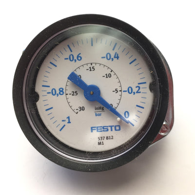 New Festo FVAM-40-V1/0 Vacuum Pressure Gauge 537812 Connection G1/8 Range -1 to 0Bar