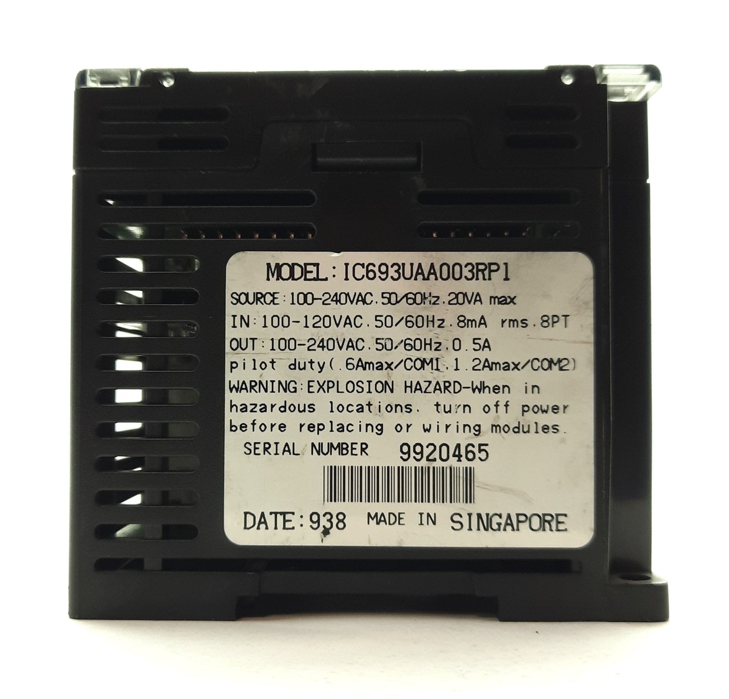 Used GE Fanuc IC693UAA003RP1 Series 90 Micro PLC Programmable Controller 100-240VAC