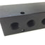 Used Polyconn PCM20-250-10B 10-Outlet Anodized Aluminum Manifold, 1/4" 3/8" NPT Ports