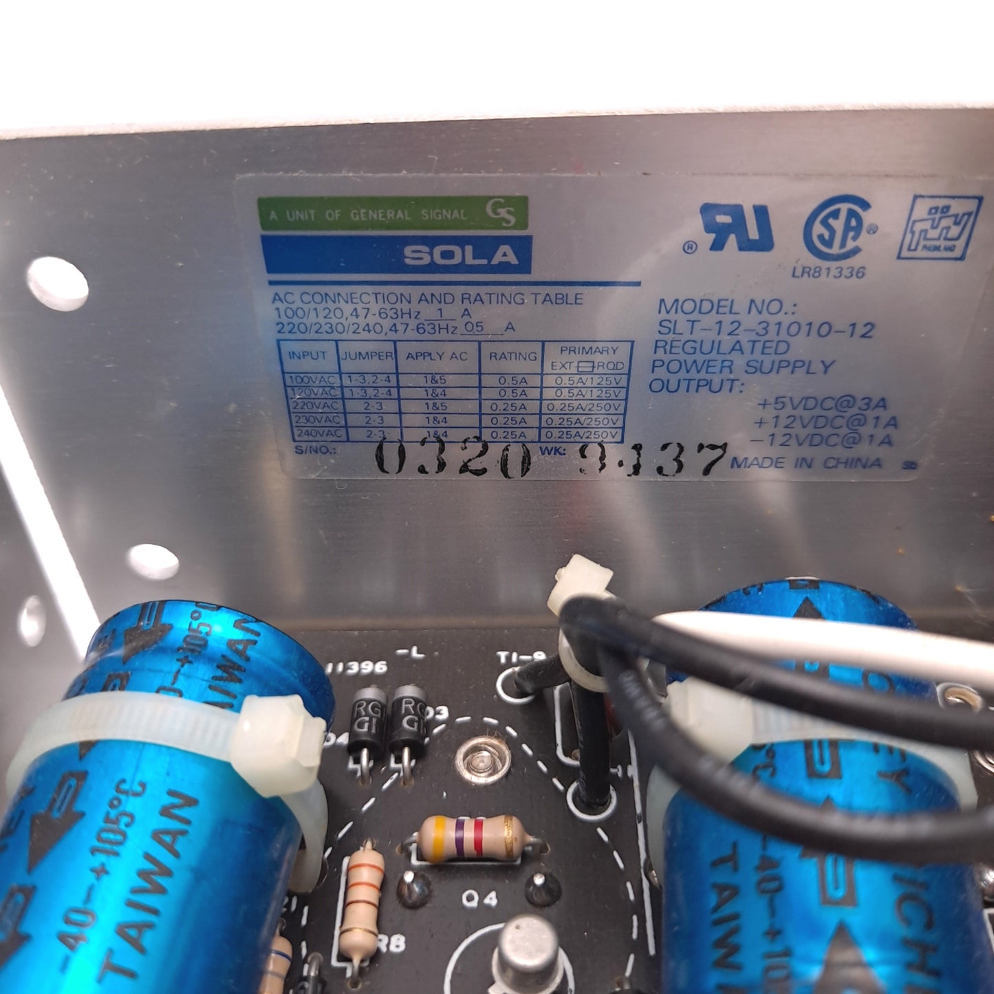 New – Open box Sola SLT-12-31010-12 Linear Power Supply 5/12/-12 VDC 120/240 VAC