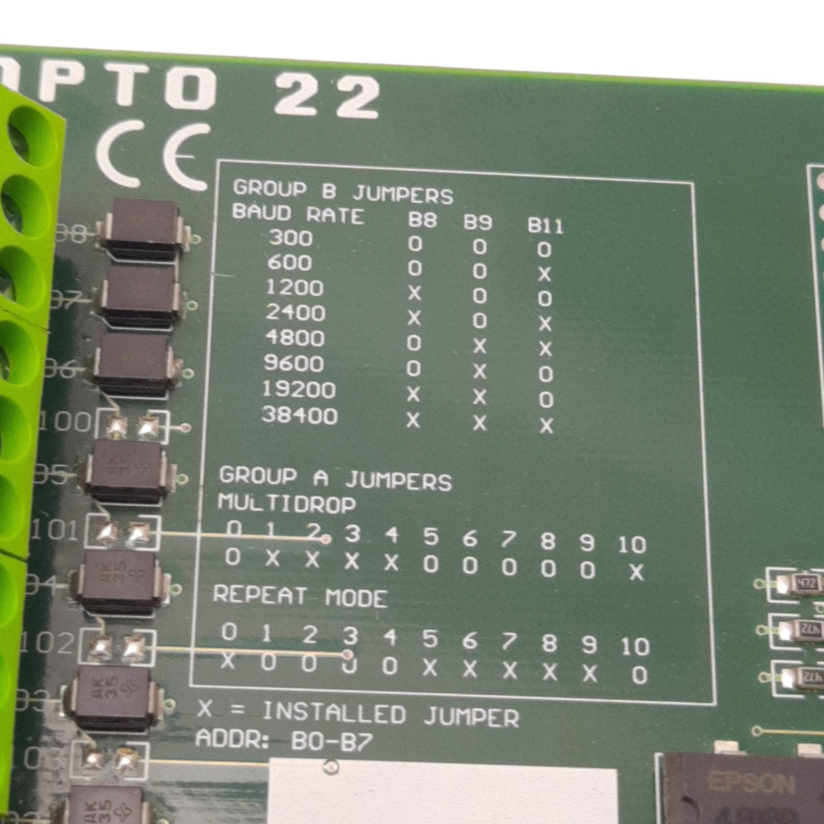 Optomux OPTO 22 007308E Optomux Interface Brain Board, 16 Channels, B1 Control ...