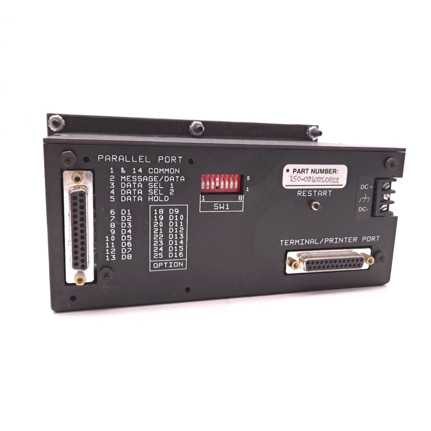 Used Uticor 150-024N2L08EX Rev A, PMD150, Programmable Message Display 24 VDC 0.3 A