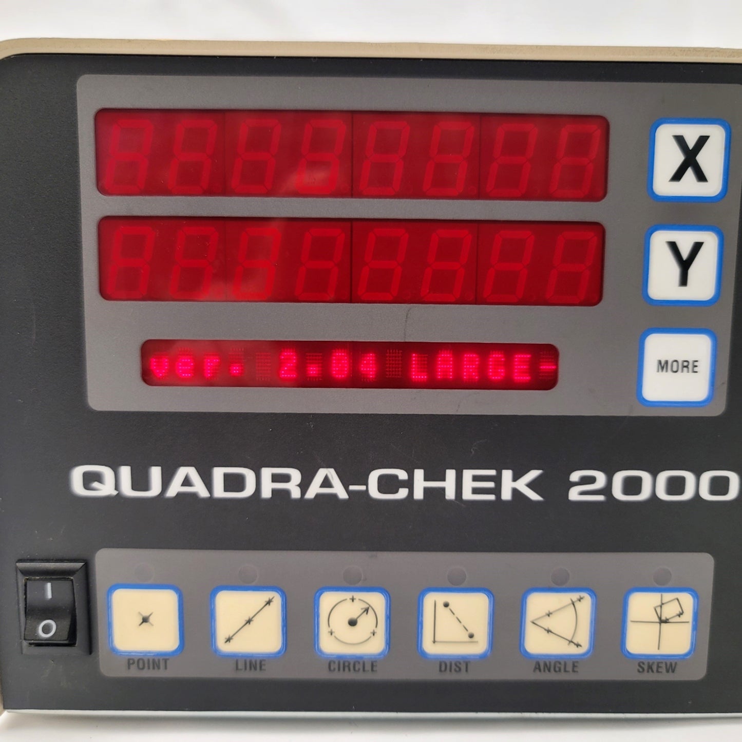 Used Metronics QC2200-NL-NL Quadra-Chek 2000 Digital Readout 2-Axis RS-232 90-260VAC