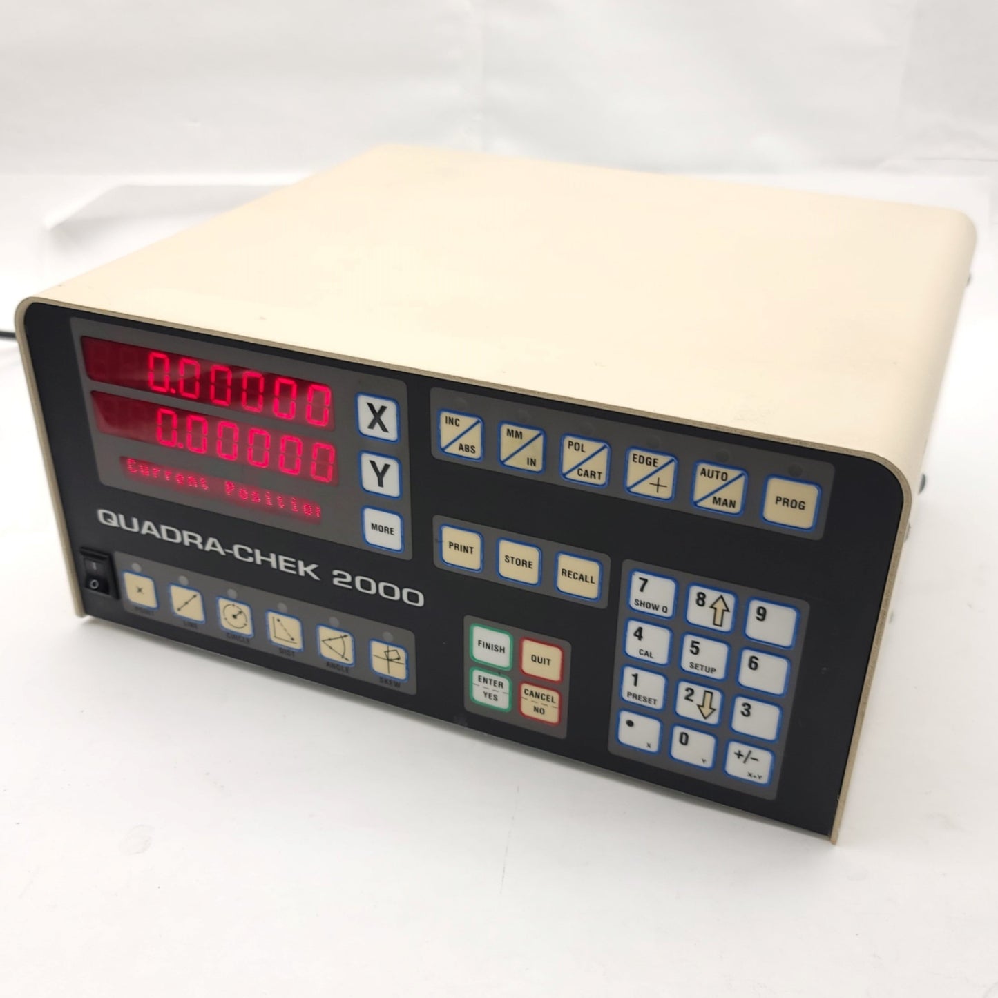 Used Metronics QC2200-NL-NL Quadra-Chek 2000 Digital Readout 2-Axis RS-232 90-260VAC