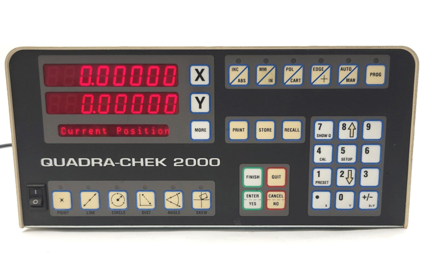 Used Metronics QC2200-NL-NL Quadra-Chek 2000 Digital Readout 2-Axis RS-232 90-260VAC