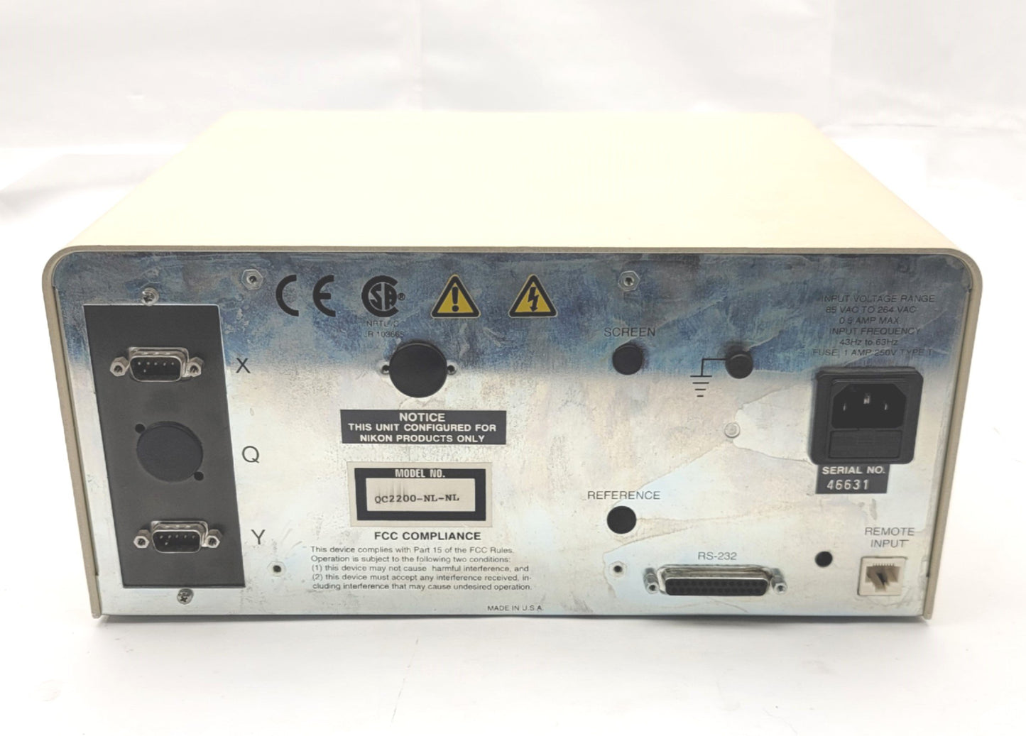 Used Metronics QC2200-NL-NL Quadra-Chek 2000 Digital Readout 2-Axis RS-232 90-260VAC
