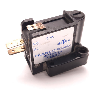 Used Airtrol F-4200-2 Electric Pressure Switch,SPDT, 0.20 to 2 Psi, 30 Psi Max, 10A