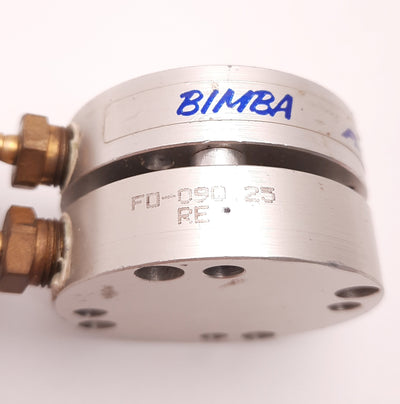 Used Bimba FO-090.25 Flat-One Pneumatic Cylinder, 1-1/16" Bore, 0.25" Stroke