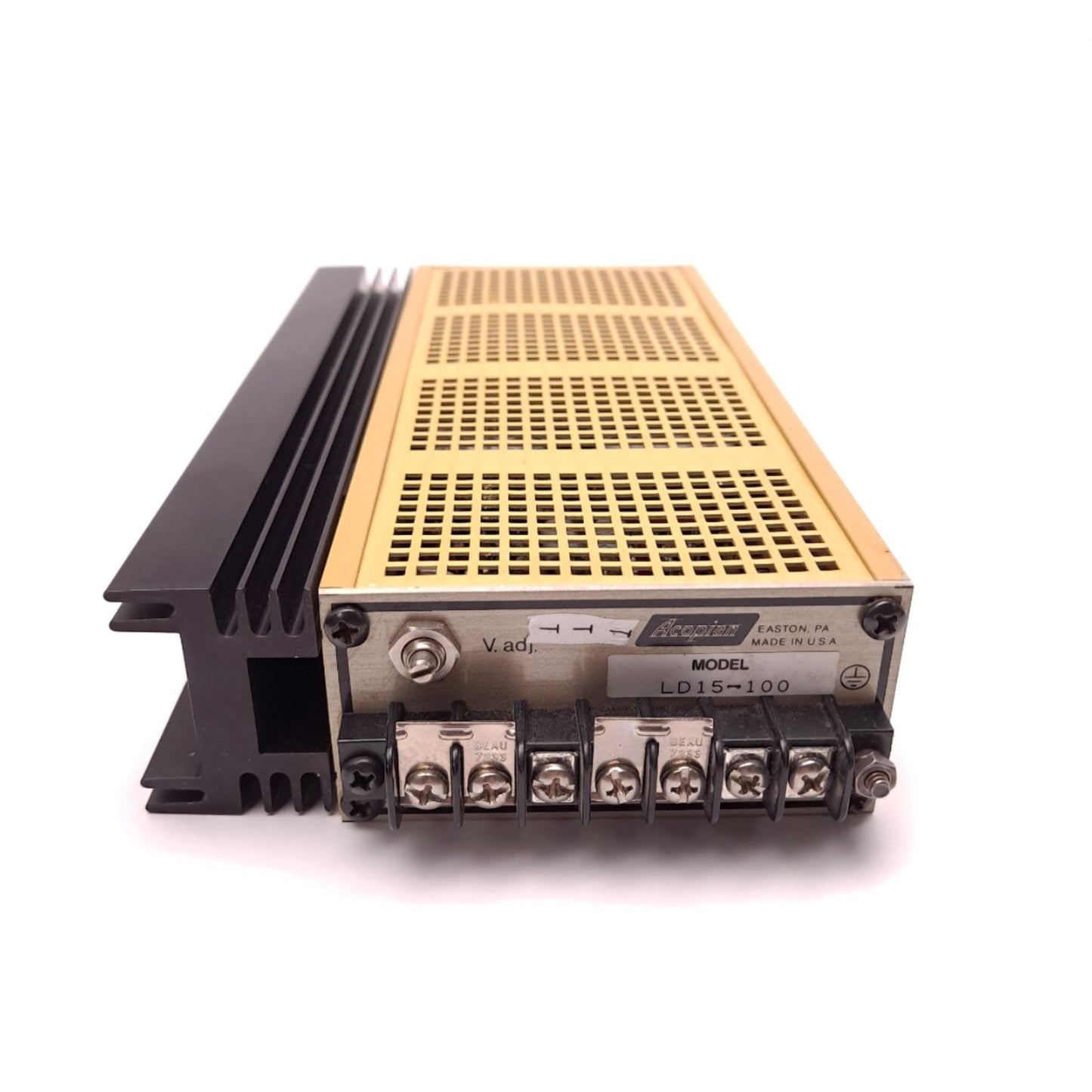 Used Acopian LD15-100 Power Supply Input Range: 105-125 VAC 1A, Output: +15V