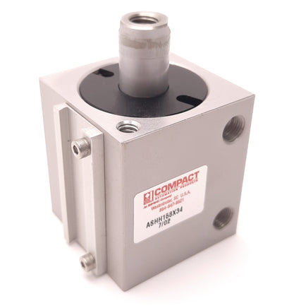 Used Compact ASHH158x34 Square Cylinder, Magnetic,End Mount, 1-5/8" Bore, 3/4" Stroke