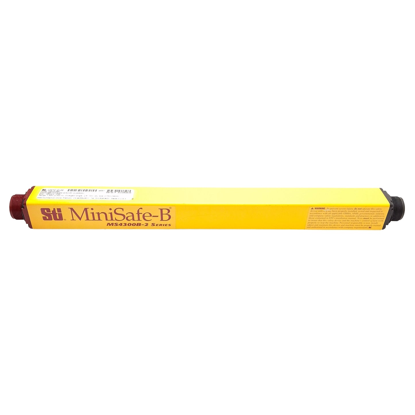 Used STI MS4312BR Minisafe Light Screen Receiver ONLY, 30Ft Range, Min Size 0.75"