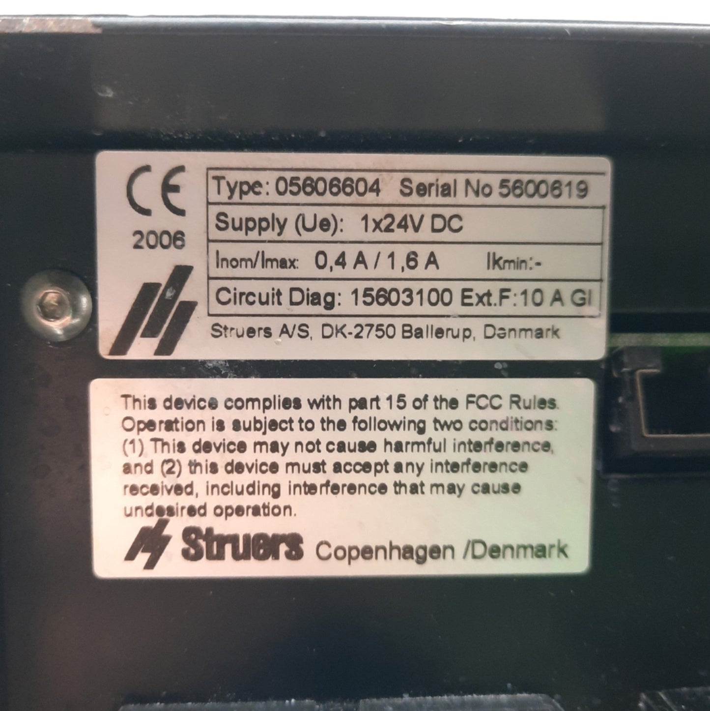 Used Struers 05606604 TegraDoser-5 Grind/Polish Remote Dosing Unit 6x Pumps Ethernet