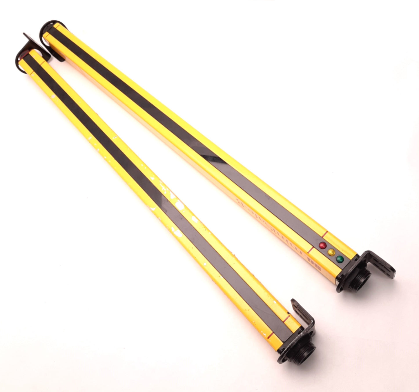 Used STI MS4320B Minisafe Light Curtain Transmitter/Receiver, 30Ft Range,0.5" Spacing