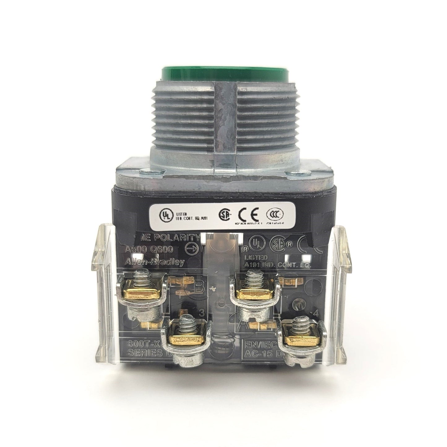New – Open box Allen Bradley 800T-A1A Ser. T Momentary Push Button, Green, 30mm, 1x N.C. 600VAC