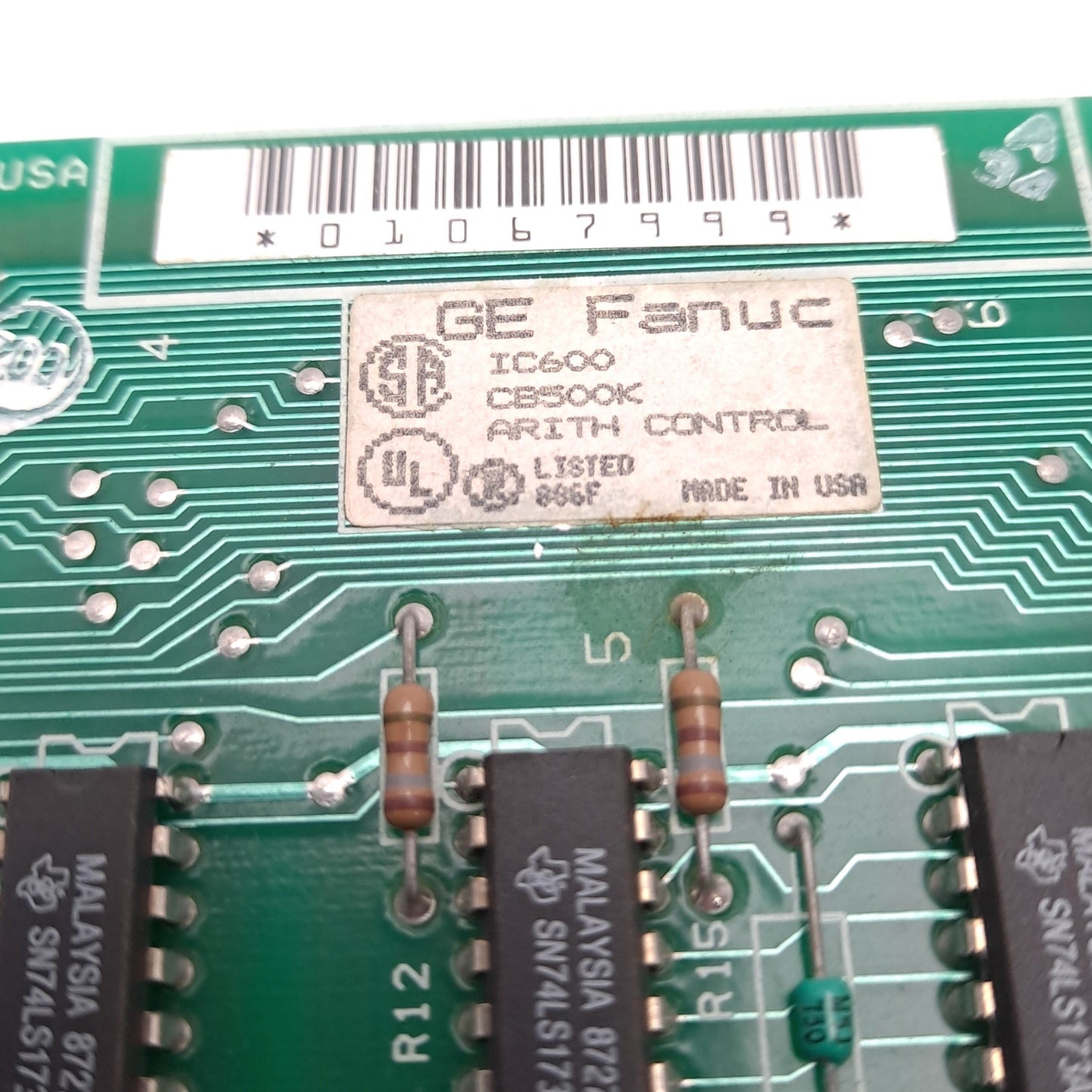 Used GE Fanuc IC600CB500K Airthmetic Control Card 40 Pin Connector