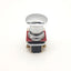 Used Furnas Electric 52PA3ACU Ser. B Momentary Push Button 30mm, Chrome, 1x NC, 1x NO
