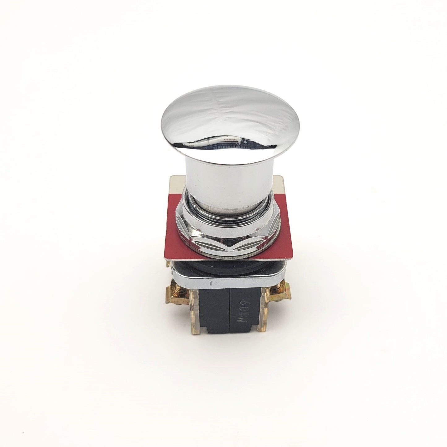 Used Furnas Electric 52PA3ACU Ser. B Momentary Push Button 30mm, Chrome, 1x NC, 1x NO