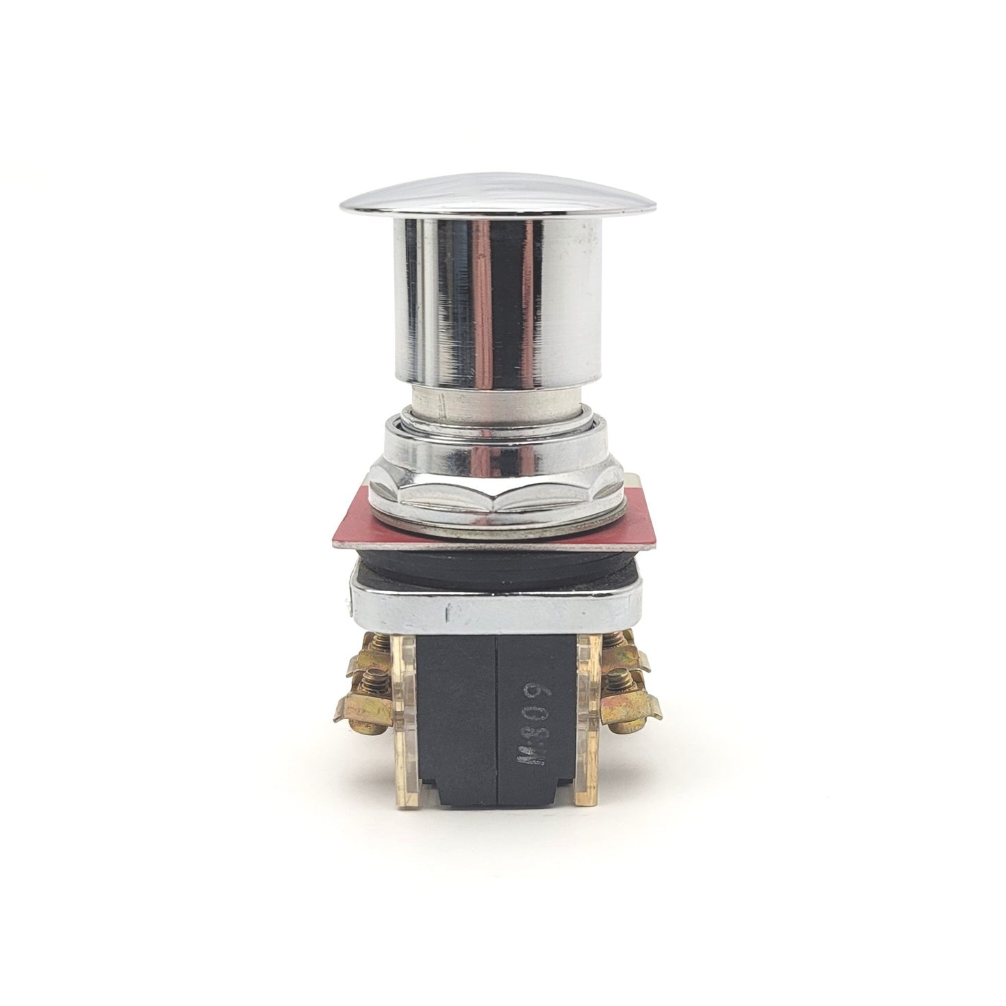 Used Furnas Electric 52PA3ACU Ser. B Momentary Push Button 30mm, Chrome, 1x NC, 1x NO