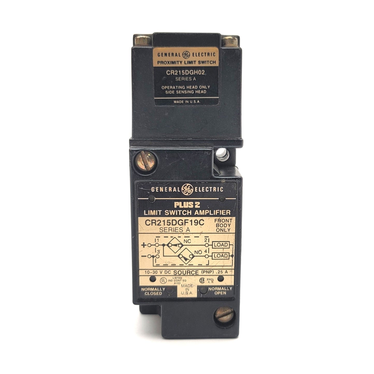 Used General Electric CR215DGF19C Amplifier With CR215DGH02 Ser A Limit Switch 10-30V