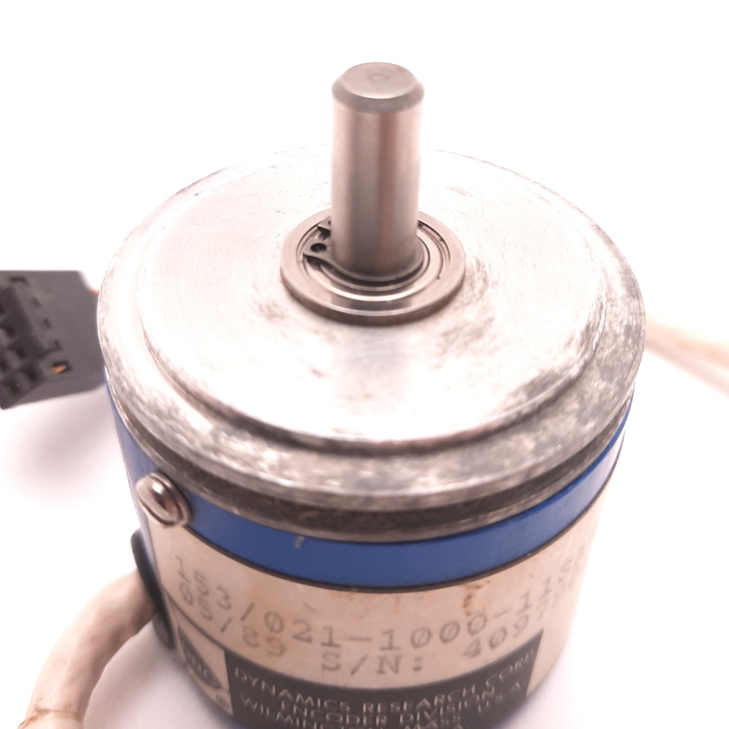 Used Dynamics Research 153/021-1000-11SAH Rotary Encoder, 10 Pin Connection,1/4" Shaft