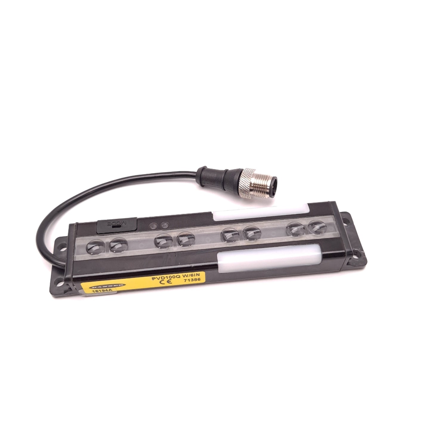 Used Banner PVD100Q W/6IN 4 Channel 5 Pin Parts Verification Sensor 12-30VDC NEMA2