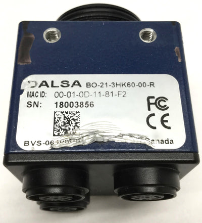 Used Teledyne Dalsa BO-21-3HK60-00-R Monochrome Machine Vision Smart Camera, 640x480