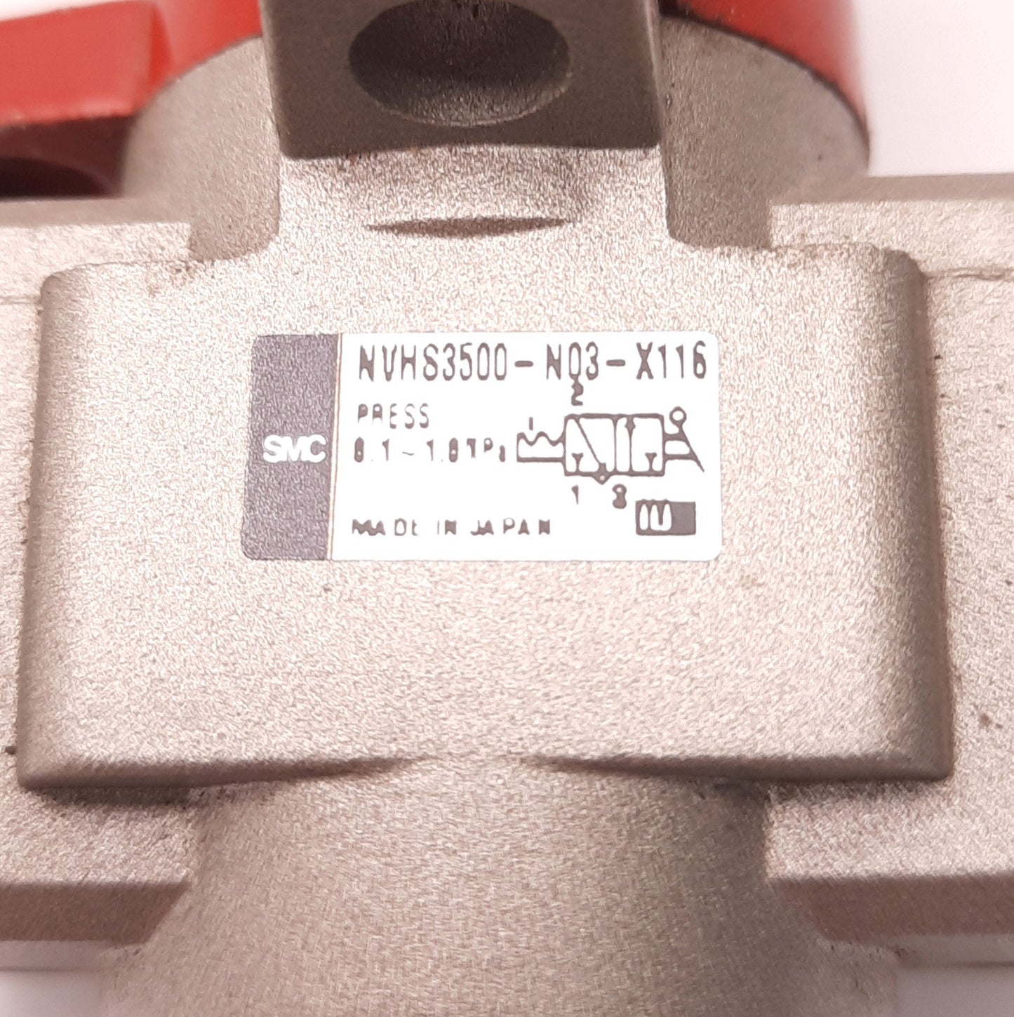 Used SMC NVHS3500-N03-X116 Lock-Out Valve, Two Position, Hand Operated, 0.1 - 1.0 MPa
