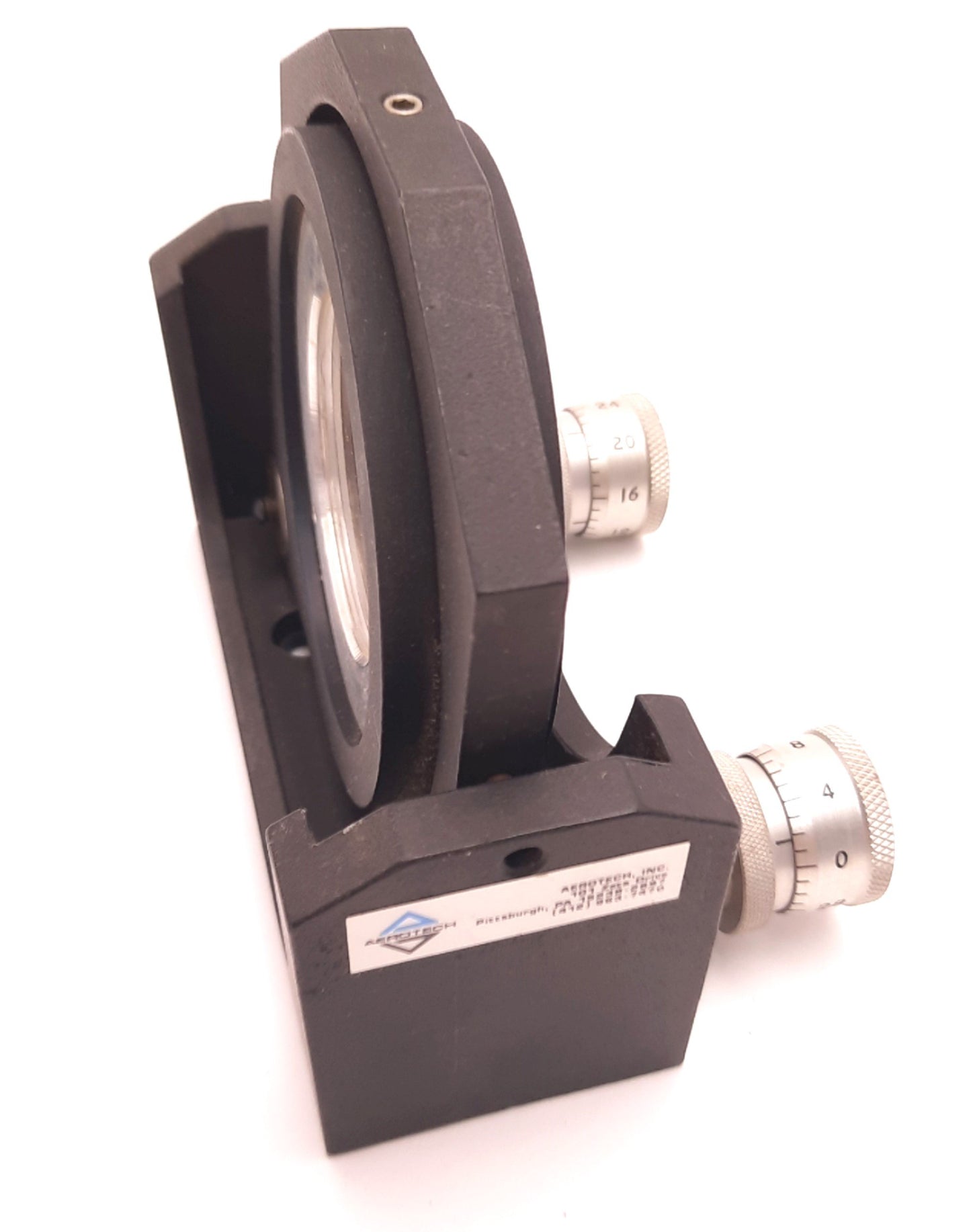 Used Aerotech AOM110-3 Optical Mount Diameter: 76.2mm, Res: 0.53 µrad Range: ±6°