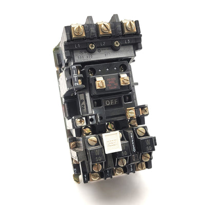 Used Allen Bradley 509-AOD Full Voltage Non-Reversing Starter, 600VAC, 5HP, 18A