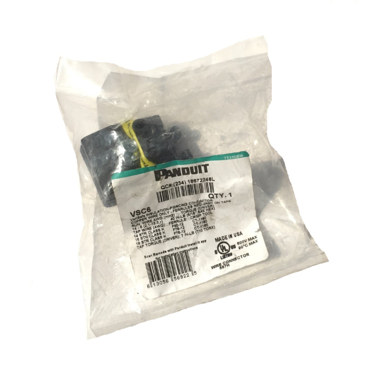 New Panduit VSC6 VeriSafe Insulation Piercing Connector
