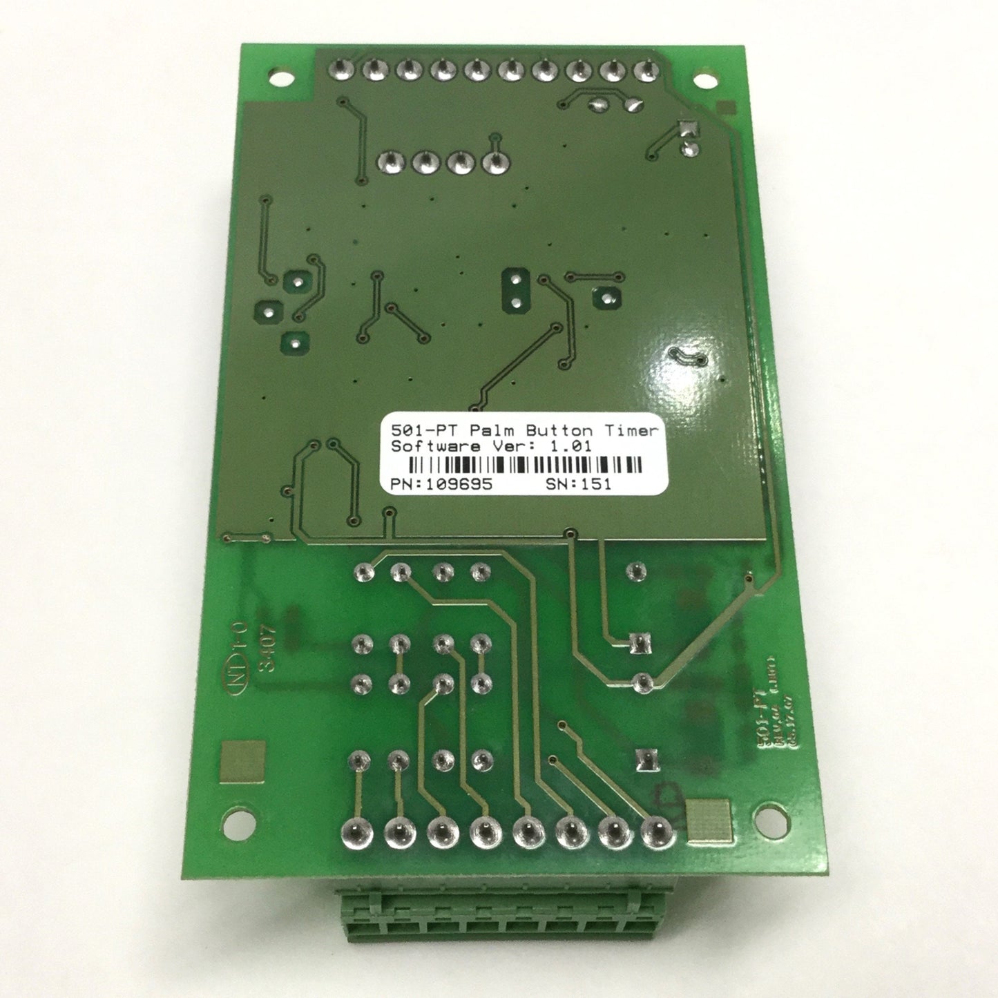 Used 501-PT 109695 Palm Button Timer Relay Assembly 24VDC Coil, 4NO-4NC, 250VAC 8A