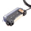 Used Keyence FS-T2P Fiber Optic Sensor Amplifier, 12-24VDC, PNP, Red LED, DIN Rail