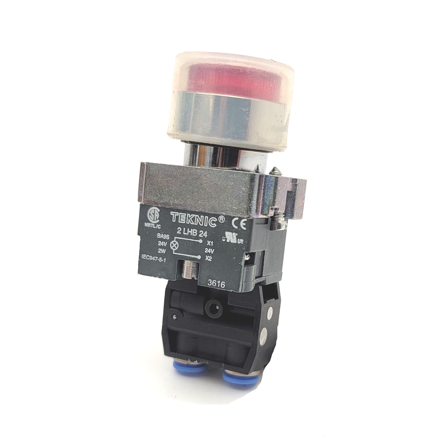 Used Teknic 2ALF4LB Illuminated Flush Momentary Actuator With Shamrock SH-1911 Valve