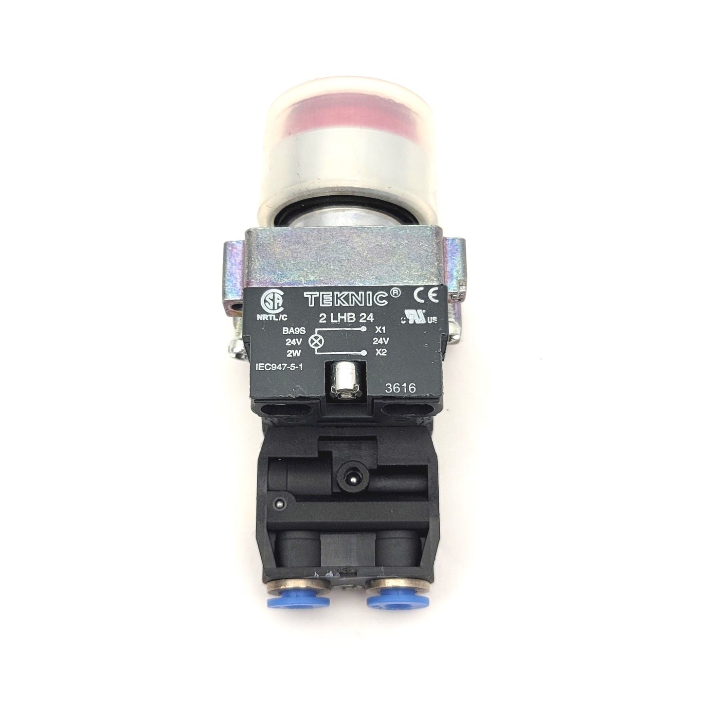 Used Teknic 2ALF4LB Illuminated Flush Momentary Actuator With Shamrock SH-1911 Valve