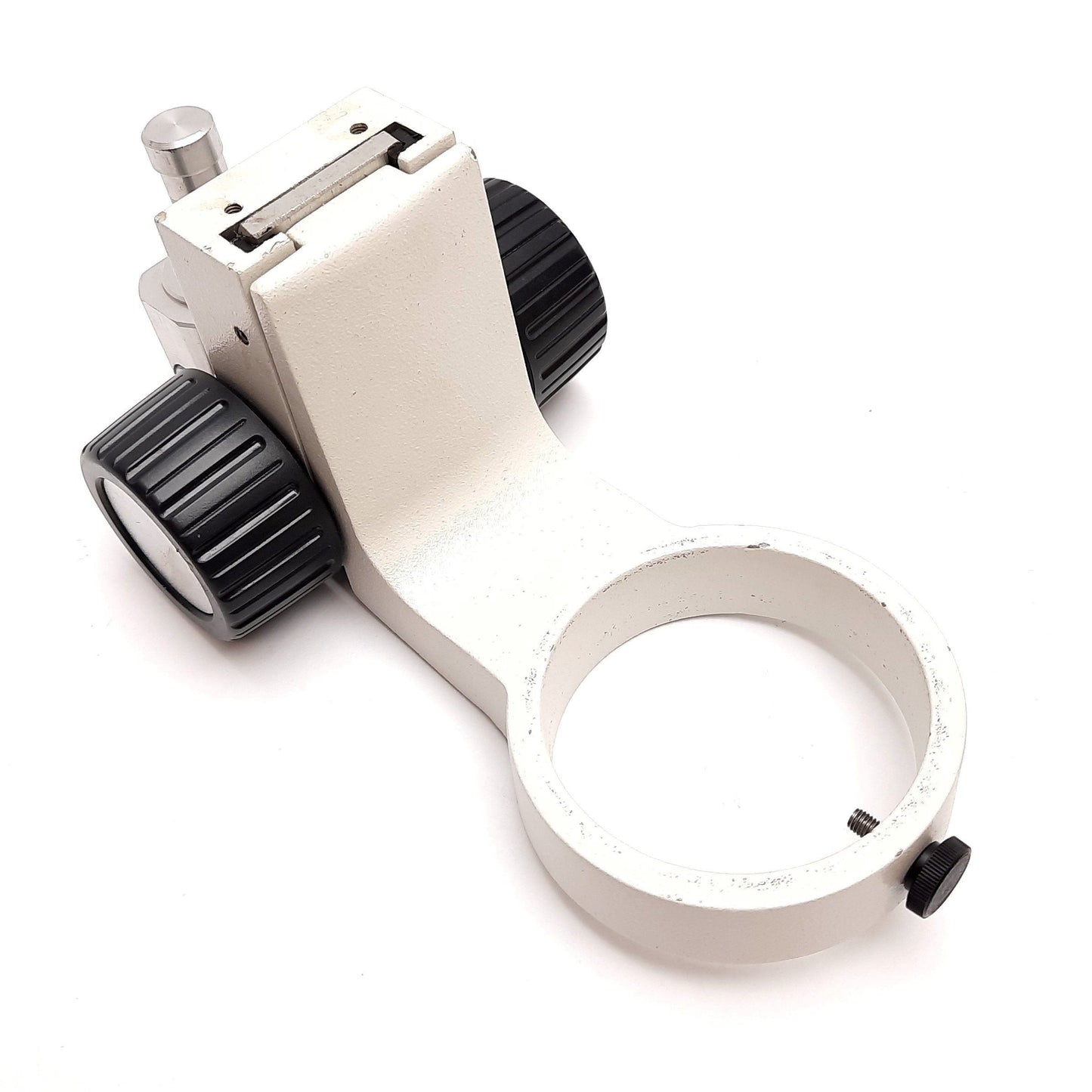 Used Adjustable Stereo-Microscope Focus Arm Mount, 50mm Travel, 76mm ID