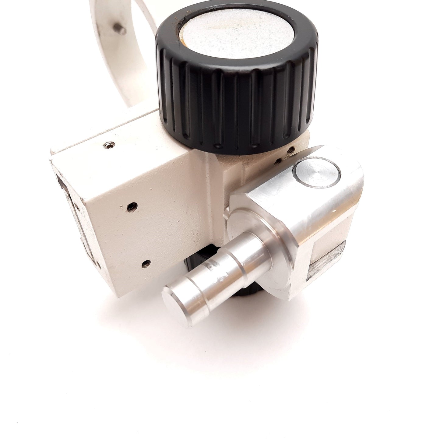 Used Adjustable Stereo-Microscope Focus Arm Mount, 50mm Travel, 76mm ID