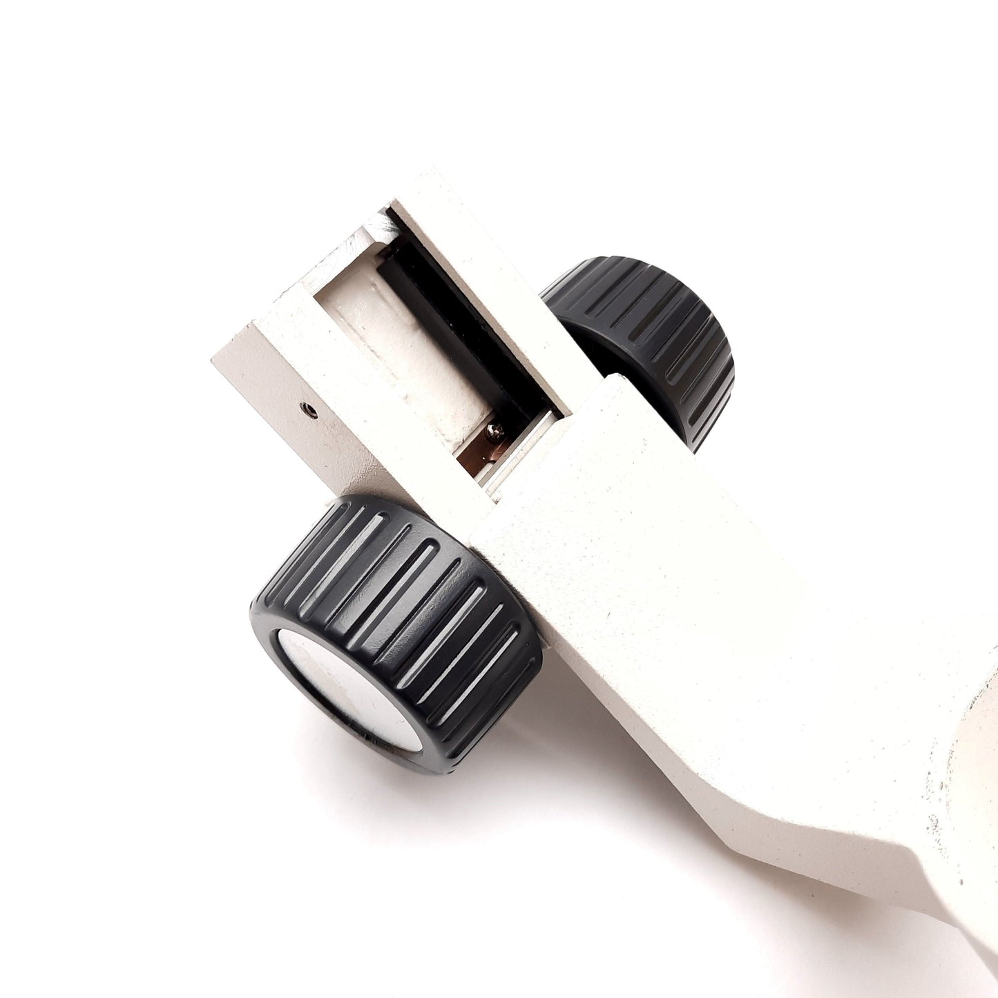 Used Adjustable Stereo-Microscope Focus Arm Mount, 50mm Travel, 76mm ID