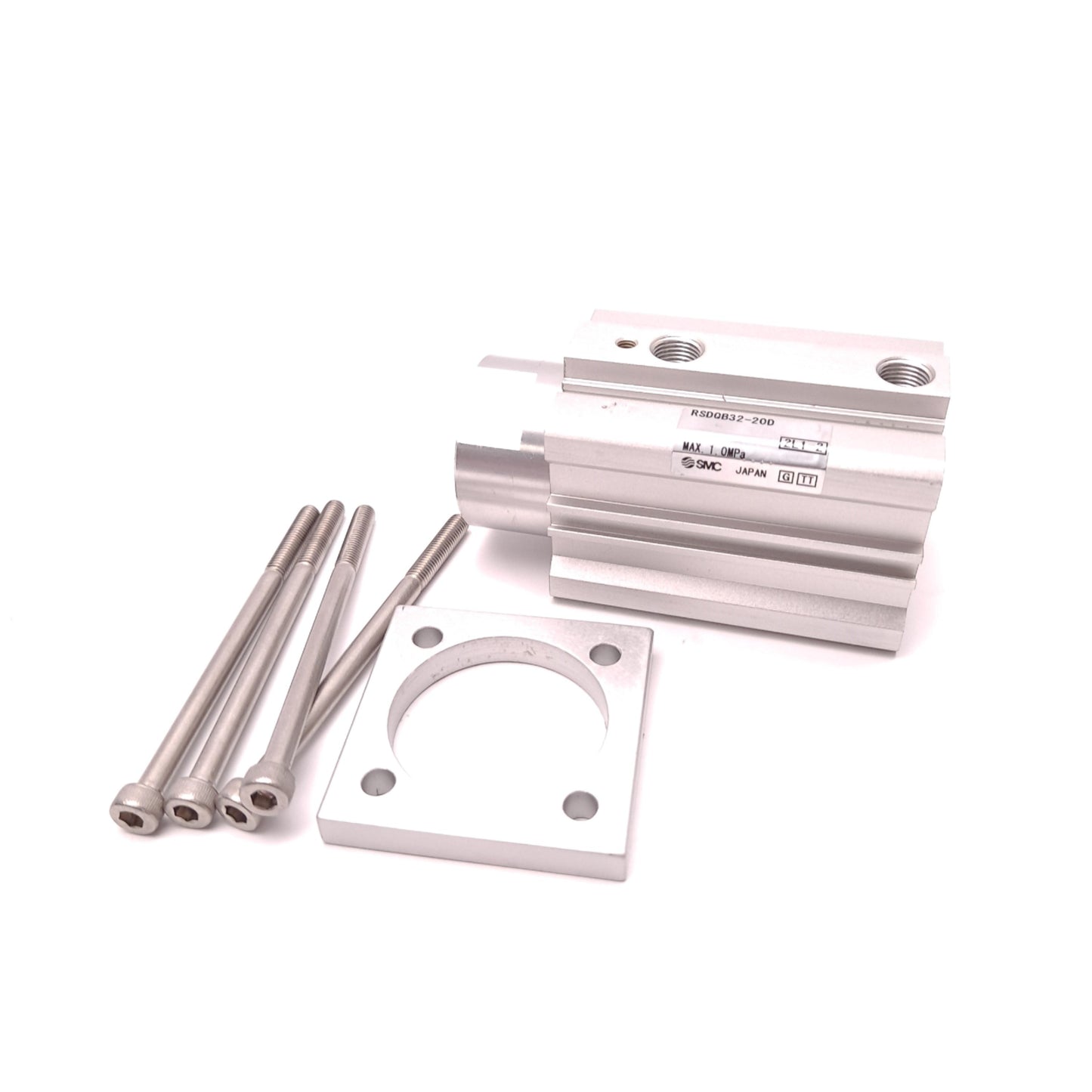 Used SMC RSDQB32-20D Stopper Cylinder Bore: 32mm Stroke: 20mm Double Acting