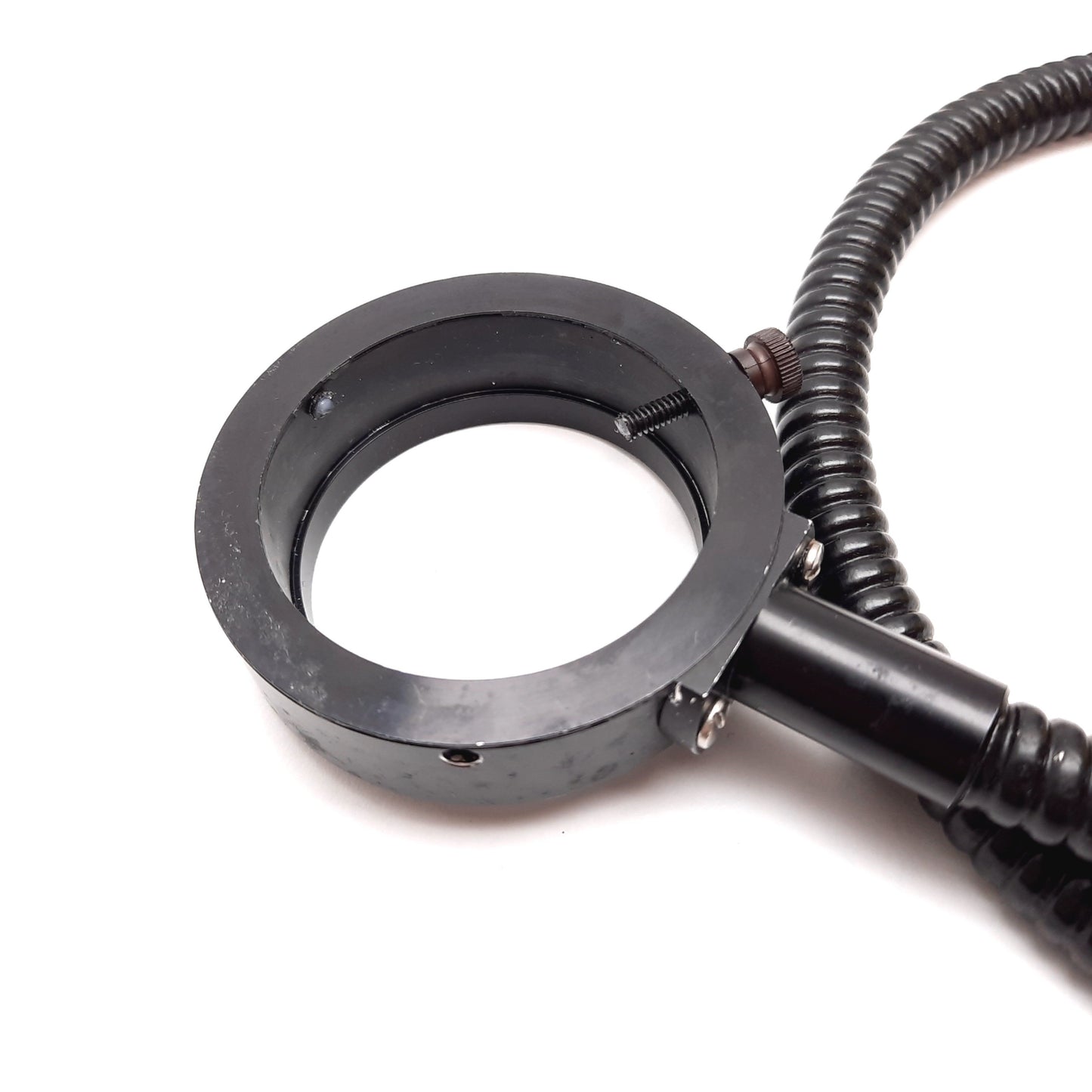 Used Fostec Schott A08630 Fiber Optic Ring Light Guide, 38-53mm Objective, 34" L