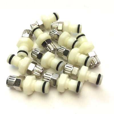 New – Open box Lot of 12 CPC Colder PMC20M42 PTF Non-Valved Coupling Insert 4mm, Acetal, White