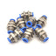 Used Lot Of 8 SPC PMM 3/8 EPNI Bulkhead Unions Push To Connect Fittings 3/8", 284psi