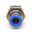 Used Lot Of 8 SPC PMM 3/8 EPNI Bulkhead Unions Push To Connect Fittings 3/8", 284psi