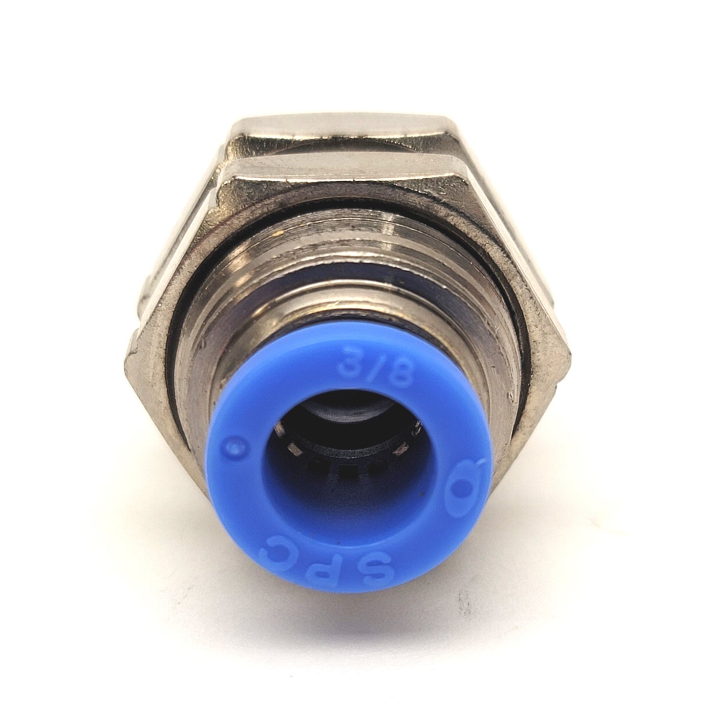 Used Lot Of 8 SPC PMM 3/8 EPNI Bulkhead Unions Push To Connect Fittings 3/8", 284psi