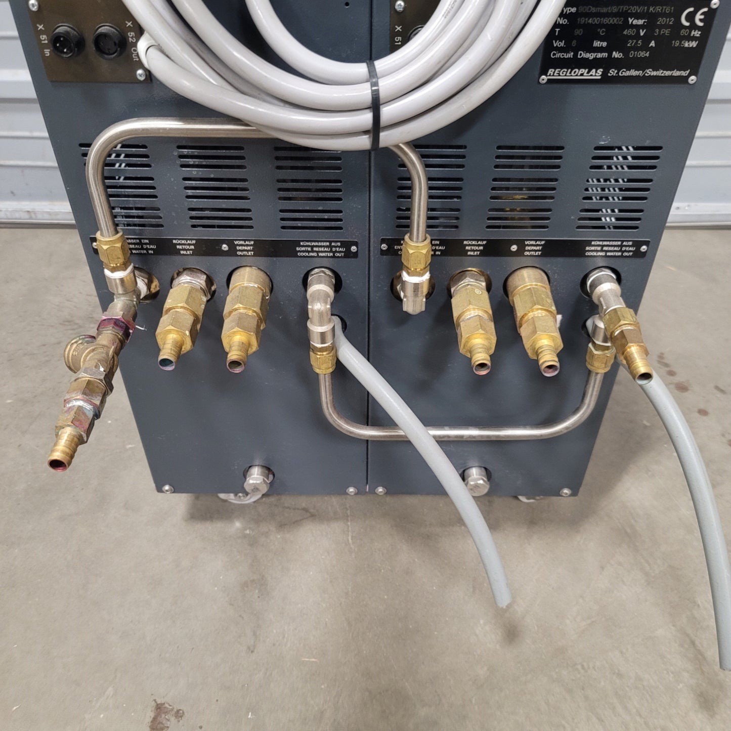 Used REGLOPLAS 90Dsmart/9/TP20V/1 K/RT61 90 Smart Dual Temperature Control Unit, 460V
