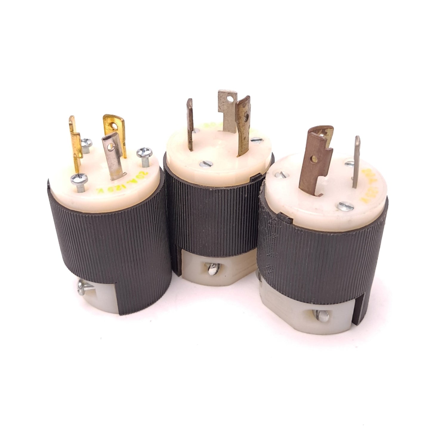 Used Lot of 3 Hubbell Twist-Lock Male Plugs 2-Pole 3W 20A 125V NEMA L5-20P UL