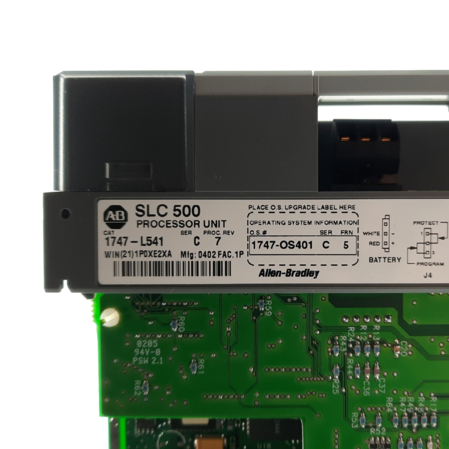 Used Allen Bradley 1747-L541 Ser C Rev 7 SLC 500 5/04 PLC CPU/Processor, RS-232