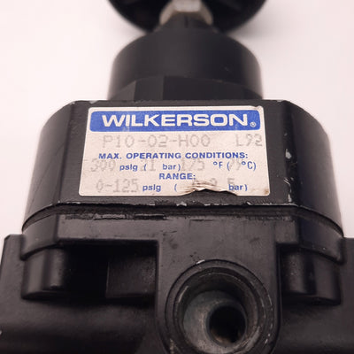 Used Wilkerson P10-02-H00 Pneumatic Regulator, Pressure Range: 0-125psi, 1/4" NPT