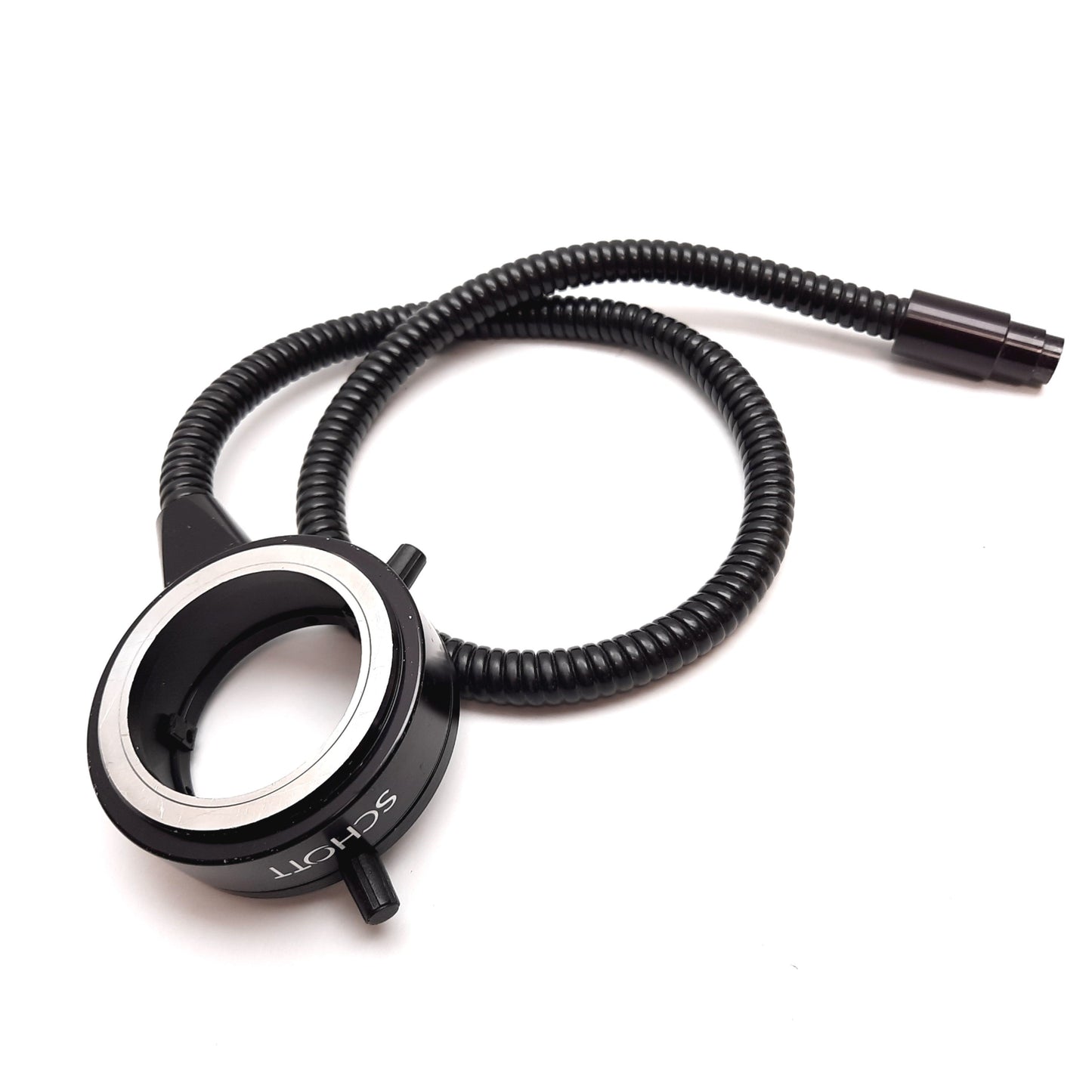 Used Schott A08600 Universal Fiber Optic Ring Light Guide 60mm ID, 30" L, *Pinched*