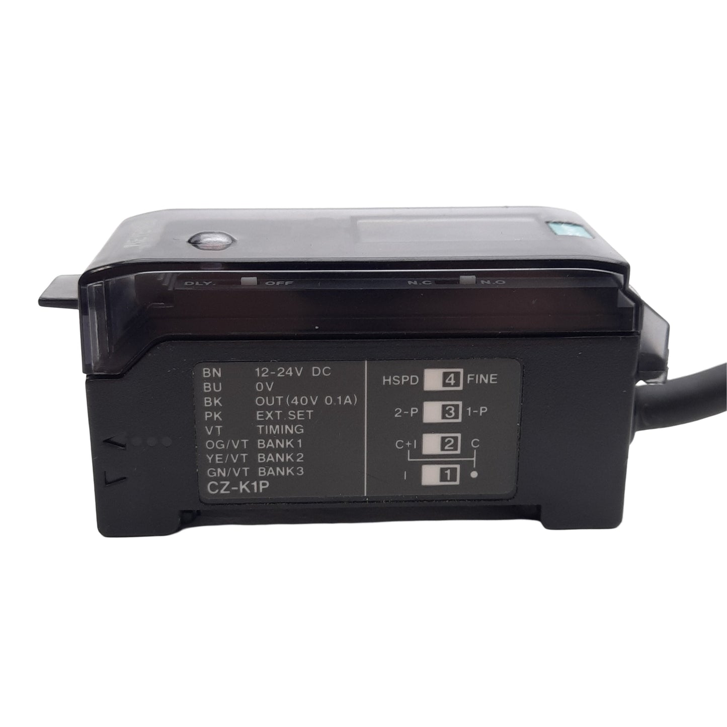 Used Keyence CZ-K1P Fiber Optic Sensor PNP Voltage: 12-24VDC Current: 75mA, 330æs/1ms